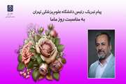 پیام تبریک رئیس دانشگاه علوم پزشکی تهران به مناسبت 15 اردیبهشت، روز ماما